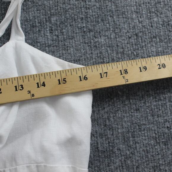 Reformation Dress 12 Pearson Linen Mini Cut Out Tie Strap Romantic Sexy Chic - Picture 11 of 13